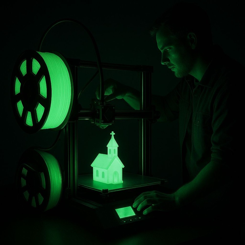 3D Drucker Filament PETG Nachtleucht Glow in the dark Grün 1KG